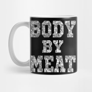 BODY BY MEAT CARNIVORE DIET BODYBUILDER FITNESS URBAN CAMO Mug